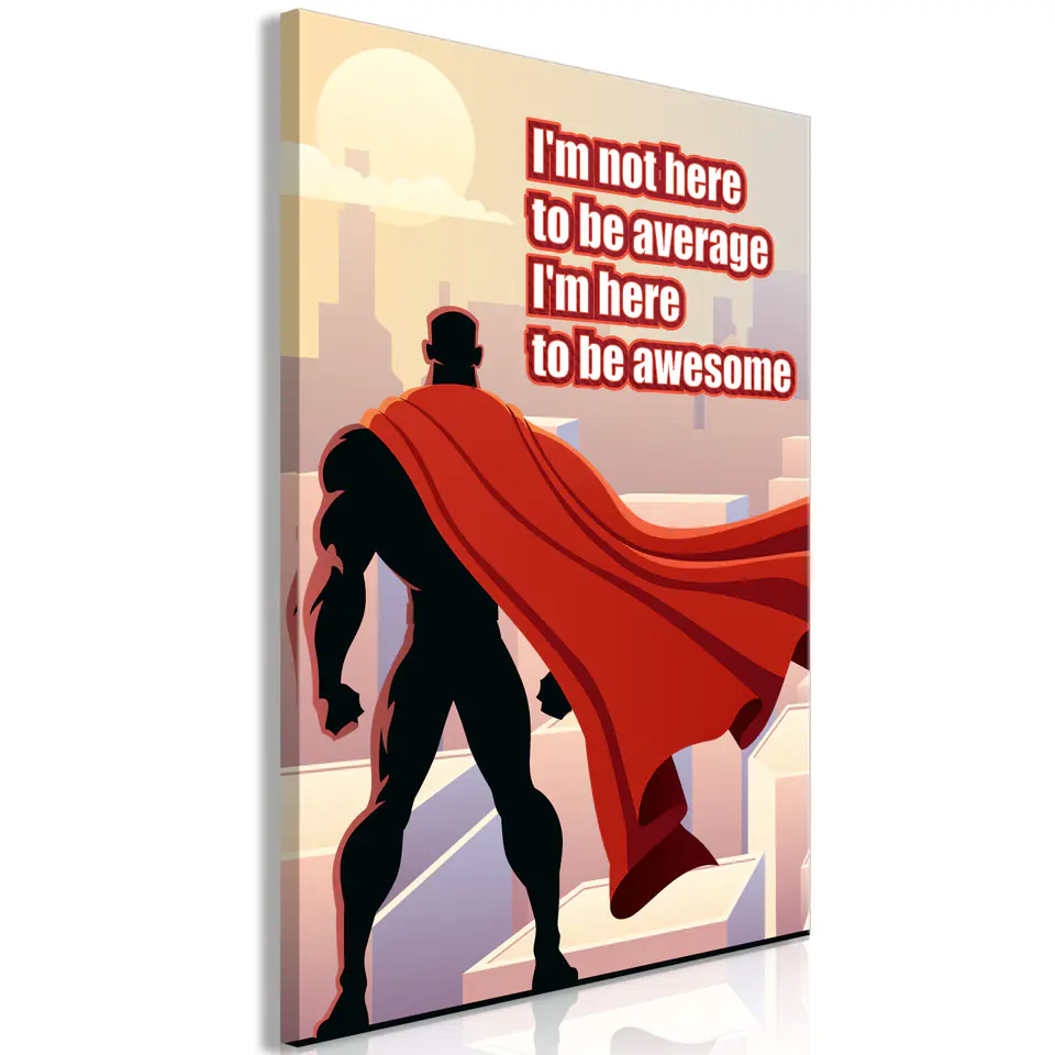 ⁨Image - I'm not here to be average (1-piece) vertical (size 40x60)⁩ at Wasserman.eu