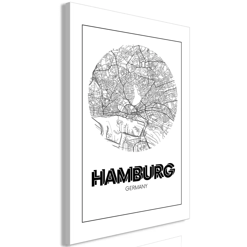 ⁨Obraz - Retro Hamburg (1-częściowy) pionowy (rozmiar 20x30, wykończenie Standard)⁩ w sklepie Wasserman.eu