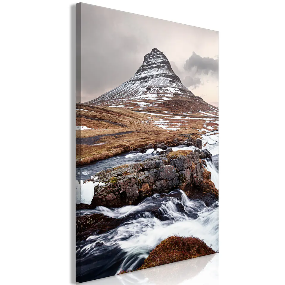 ⁨Obraz - Kirkjufell (1-częściowy) pionowy (rozmiar 80x120, wykończenie Standard)⁩ w sklepie Wasserman.eu