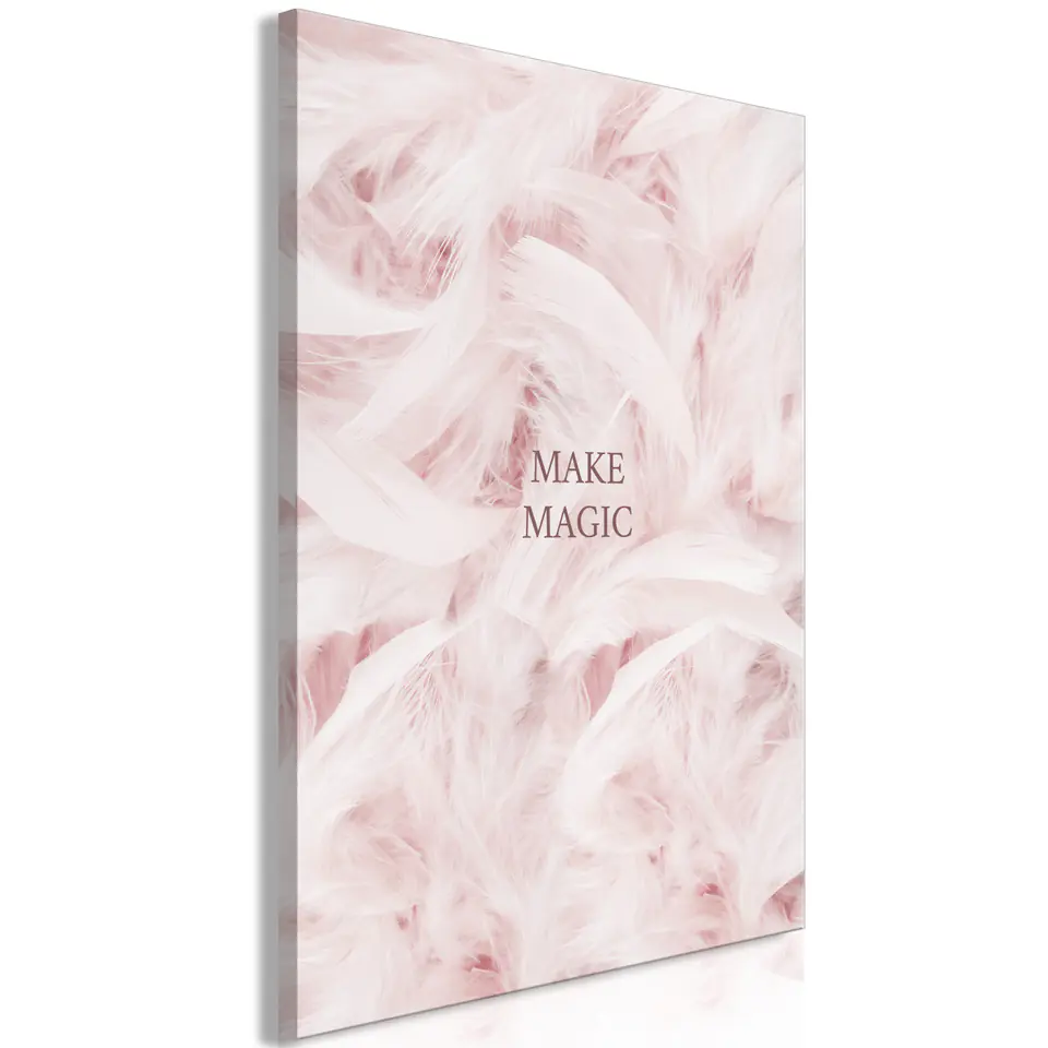 ⁨Image - Pink feathers (1-piece) vertical (size 80x120)⁩ at Wasserman.eu