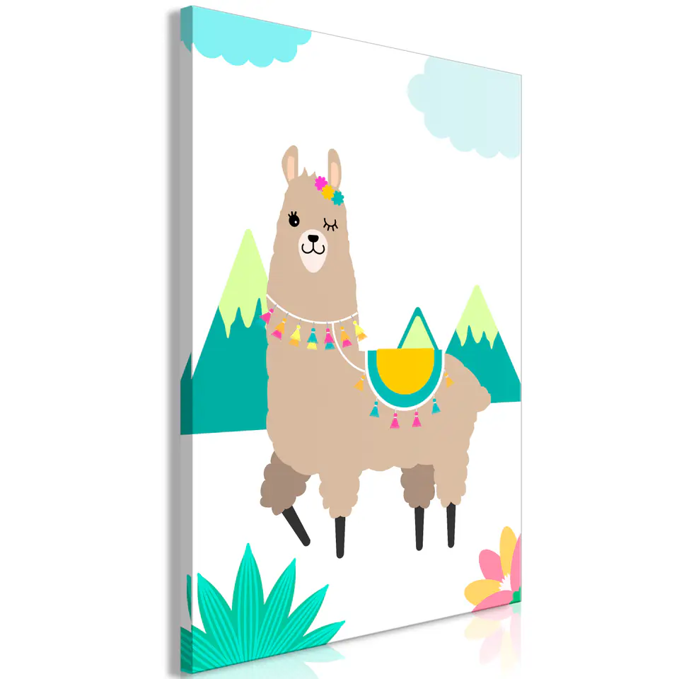 ⁨Picture - Unusual llama (1-piece), vertical (size 40x60)⁩ at Wasserman.eu
