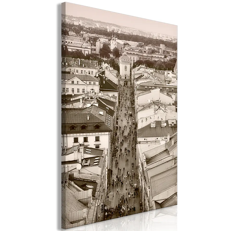 ⁨Obraz - Kraków: ulica Floriańska (1-częściowy) pionowy (rozmiar 20x30, wykończenie Standard)⁩ w sklepie Wasserman.eu