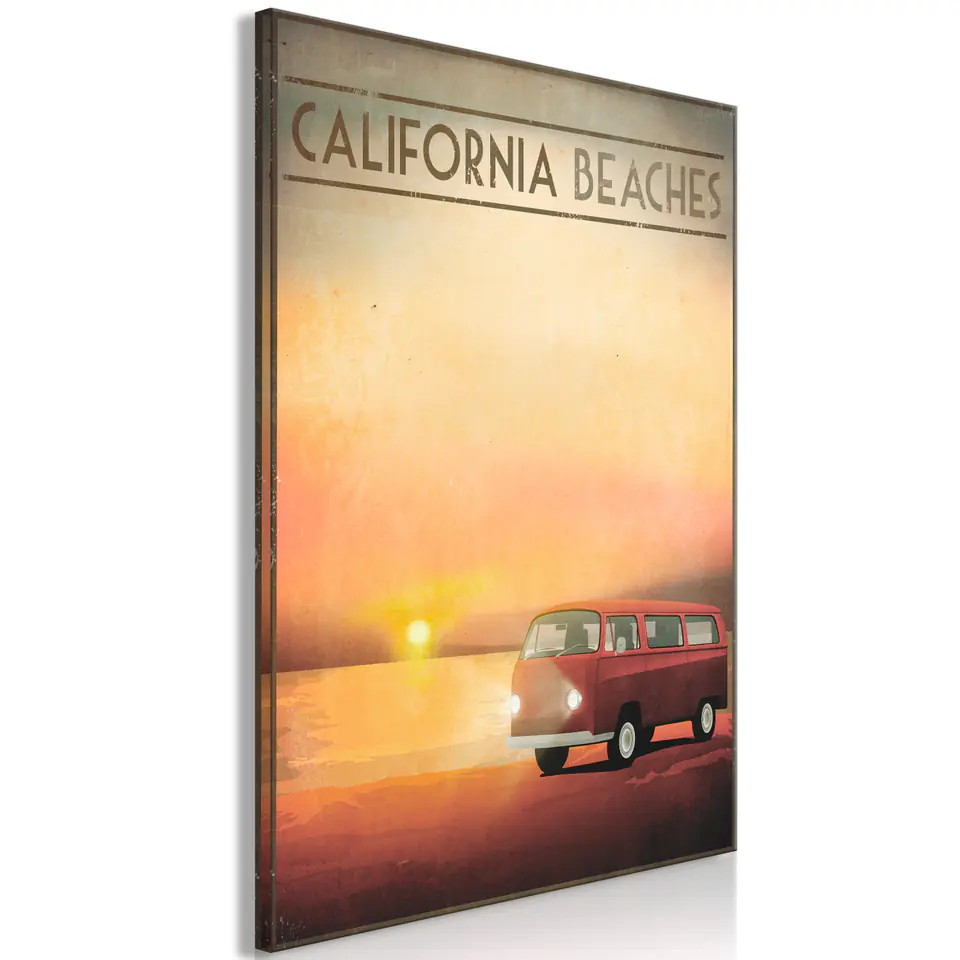 ⁨Obraz - California Beaches (1-częściowy) pionowy (rozmiar 40x60, wykończenie Premium Print)⁩ w sklepie Wasserman.eu