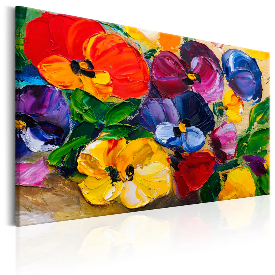 ⁨Picture - Spring pansies (size 60x40)⁩ at Wasserman.eu