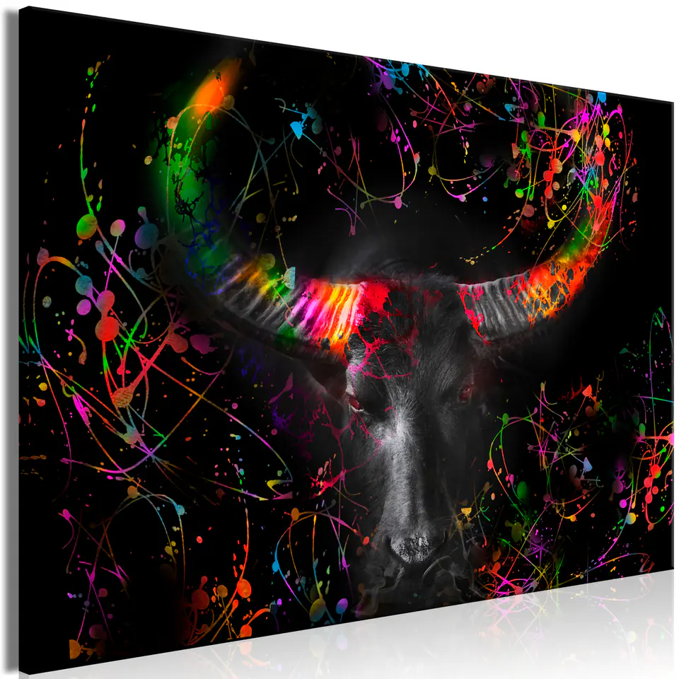 ⁨Picture - Angry bull (1-piece) wide - the second variant (size 90x60)⁩ at Wasserman.eu