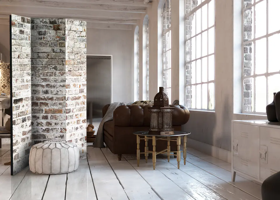 ⁨Parawan - Stare mury (rozmiar 135x172, wykończenie Dwustronny)⁩ w sklepie Wasserman.eu