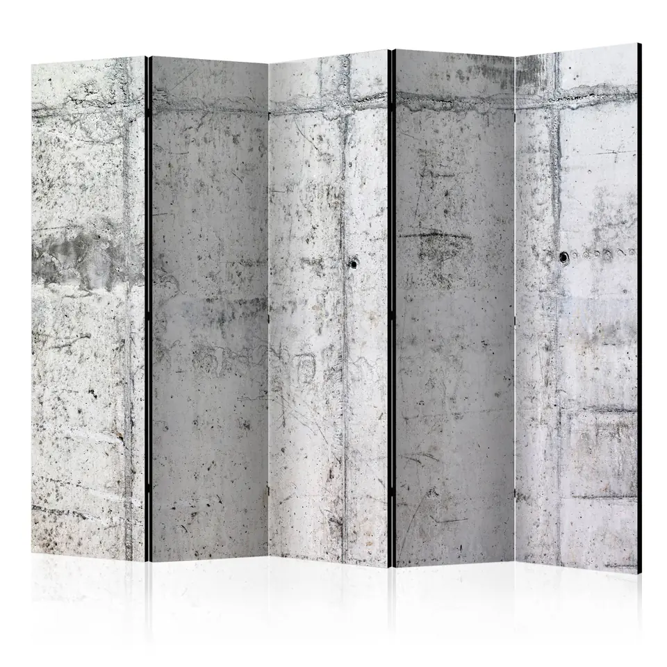 ⁨5-piece screen - Concrete wall II [Room Dividers] (size 225x172)⁩ at Wasserman.eu