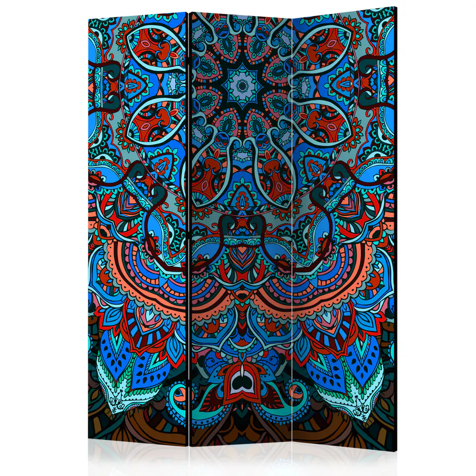 ⁨3-piece screen - Blue Fantasy [Room Dividers] (size 135x172)⁩ at Wasserman.eu