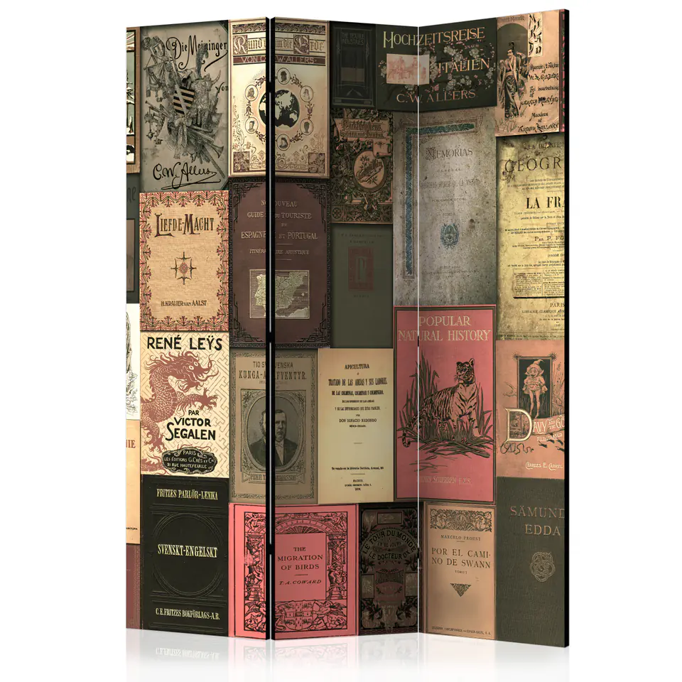 ⁨3-piece screen - Book Paradise [Room Dividers] (size 135x172)⁩ at Wasserman.eu
