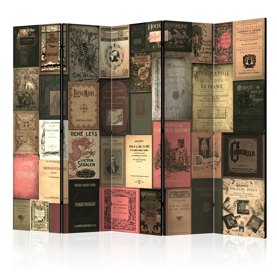 ⁨5-piece screen - Book Paradise II [Room Dividers] (size 225x172)⁩ at Wasserman.eu