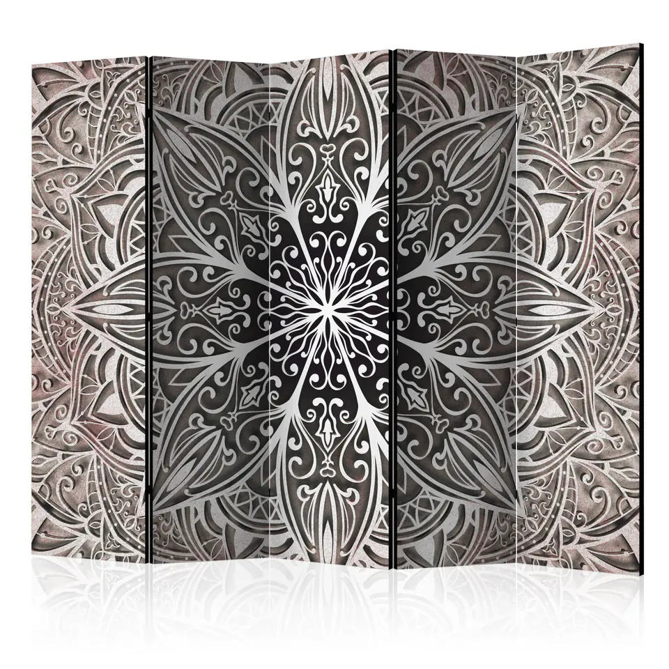 ⁨5-piece screen - Feathers (pink) II [Room Dividers] (size 225x172)⁩ at Wasserman.eu