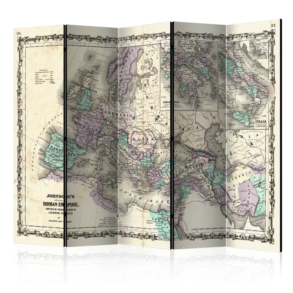 ⁨5-piece screen - Johnson's Roman Empire [Room Dividers] (size 225x172)⁩ at Wasserman.eu