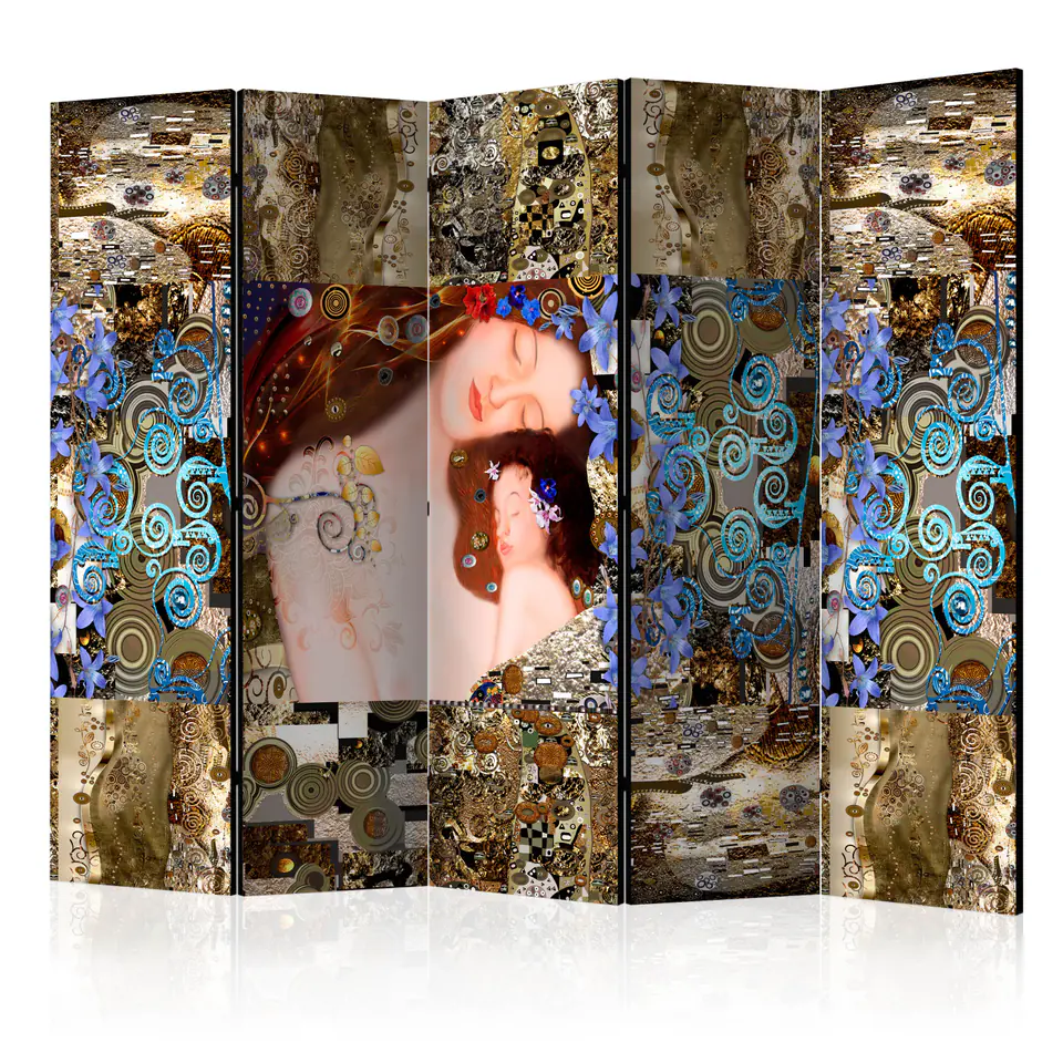 ⁨5-piece screen - Mother's grip II [Room Dividers] (size 225x172)⁩ at Wasserman.eu