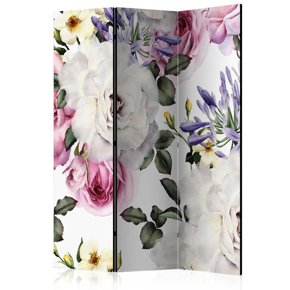 ⁨3-piece screen - Flowery glade [Room Dividers] (size 135x172)⁩ at Wasserman.eu