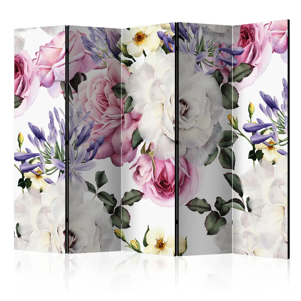 ⁨5-piece screen - Sentimental Garden II [Room Dividers] (size 225x172)⁩ at Wasserman.eu