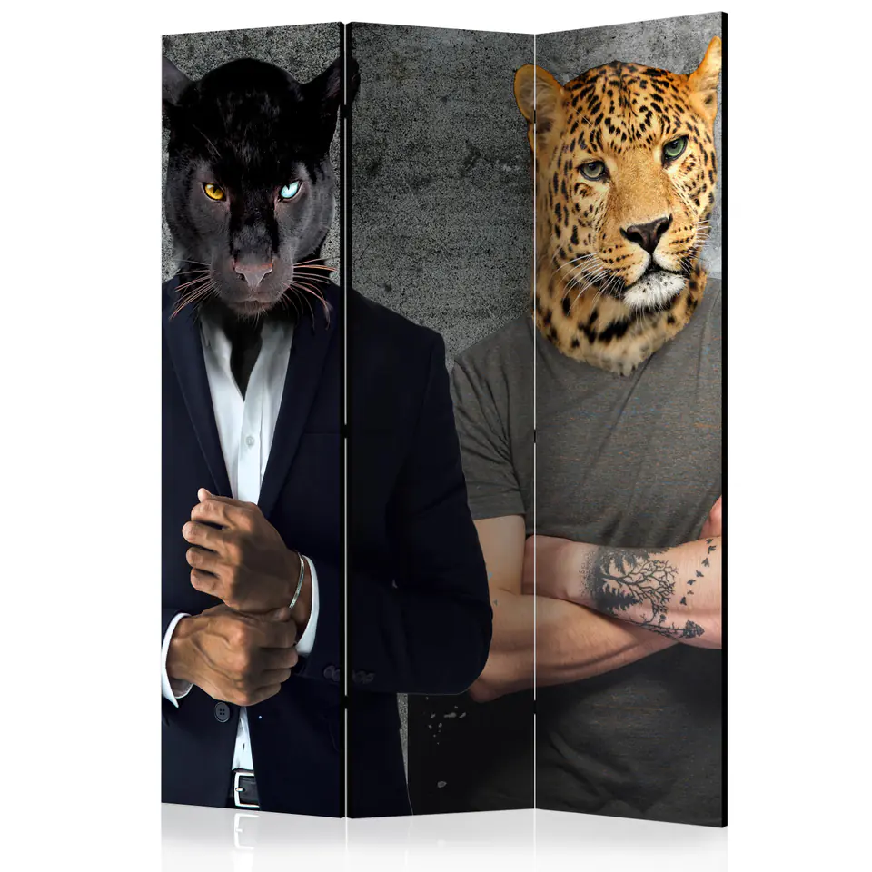 ⁨3-piece screen - Various faces [Room Dividers] (size 135x172)⁩ at Wasserman.eu
