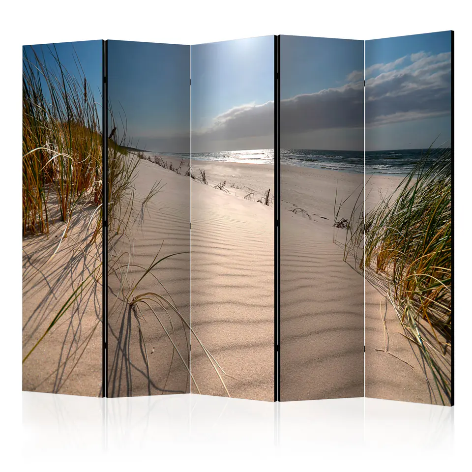 ⁨Parawan - Plaża w Mrzeżynie II [Room Dividers] (rozmiar 225x172, wykończenie Akustyczny)⁩ w sklepie Wasserman.eu