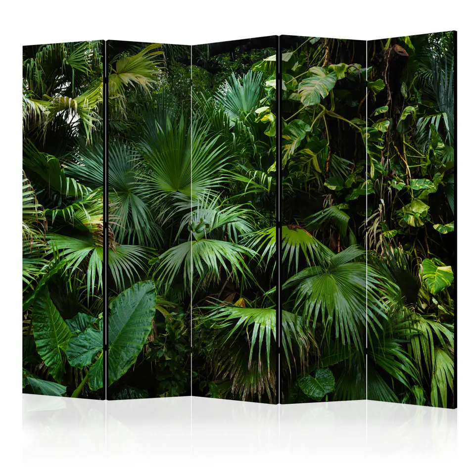 ⁨5-piece screen - Sunny Jungle II [Room Dividers] (size 225x172)⁩ at Wasserman.eu