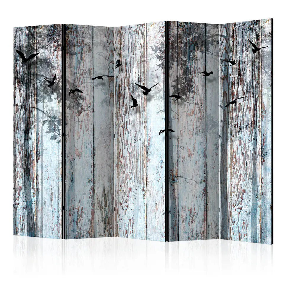 ⁨5-piece screen - Rustic boards II [Room Dividers] (size 225x172)⁩ at Wasserman.eu