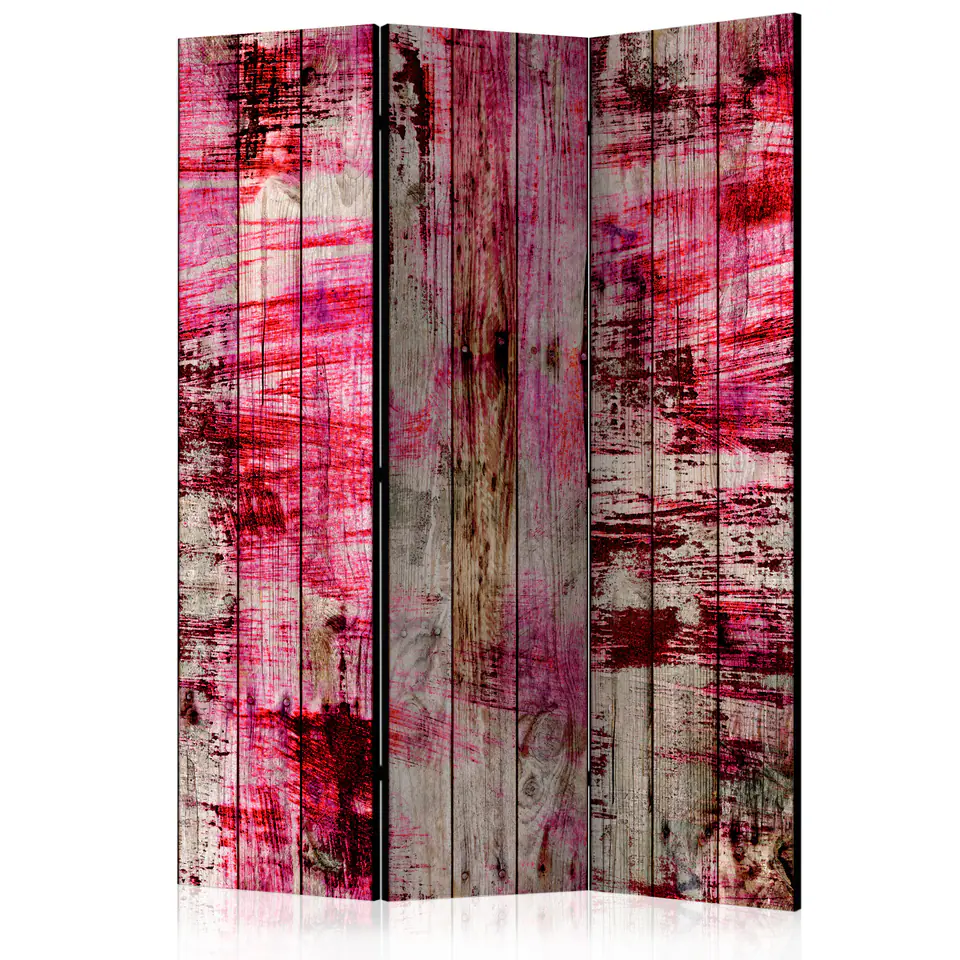 ⁨3-piece screen - Abstract wood [Room Dividers] (size 135x172)⁩ at Wasserman.eu