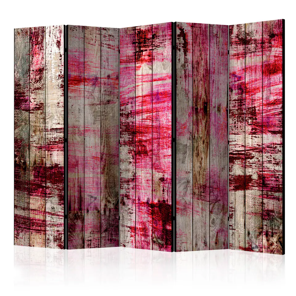 ⁨5-piece screen - Abstract wood II [Room Dividers] (size 225x172)⁩ at Wasserman.eu