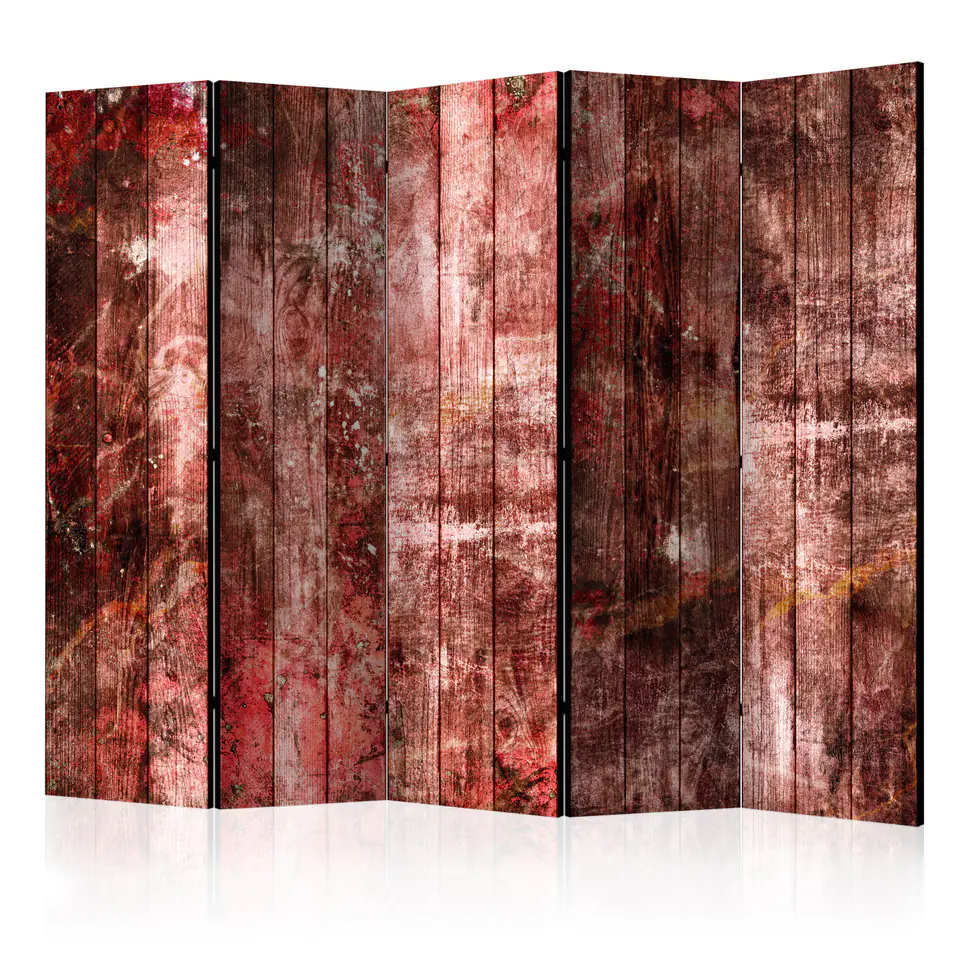 ⁨Screen 5-piece - Purple wood II [Room Dividers] (size 225x172)⁩ at Wasserman.eu