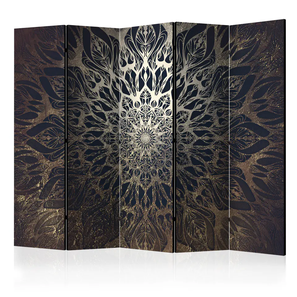 ⁨Screen 5-piece - Cobweb (brown) II [Room Dividers] (size 225x172)⁩ at Wasserman.eu