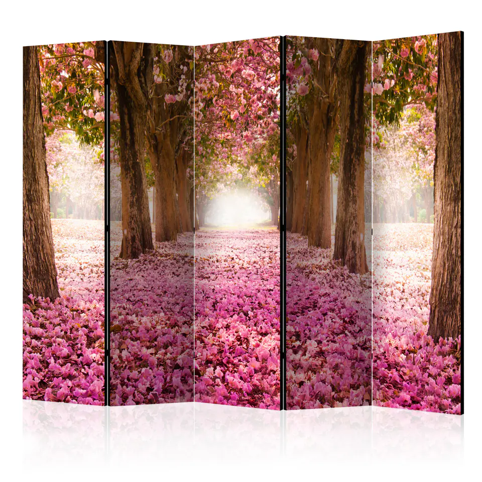 ⁨5-piece screen - Pink grove II [Room Dividers] (size 225x172)⁩ at Wasserman.eu