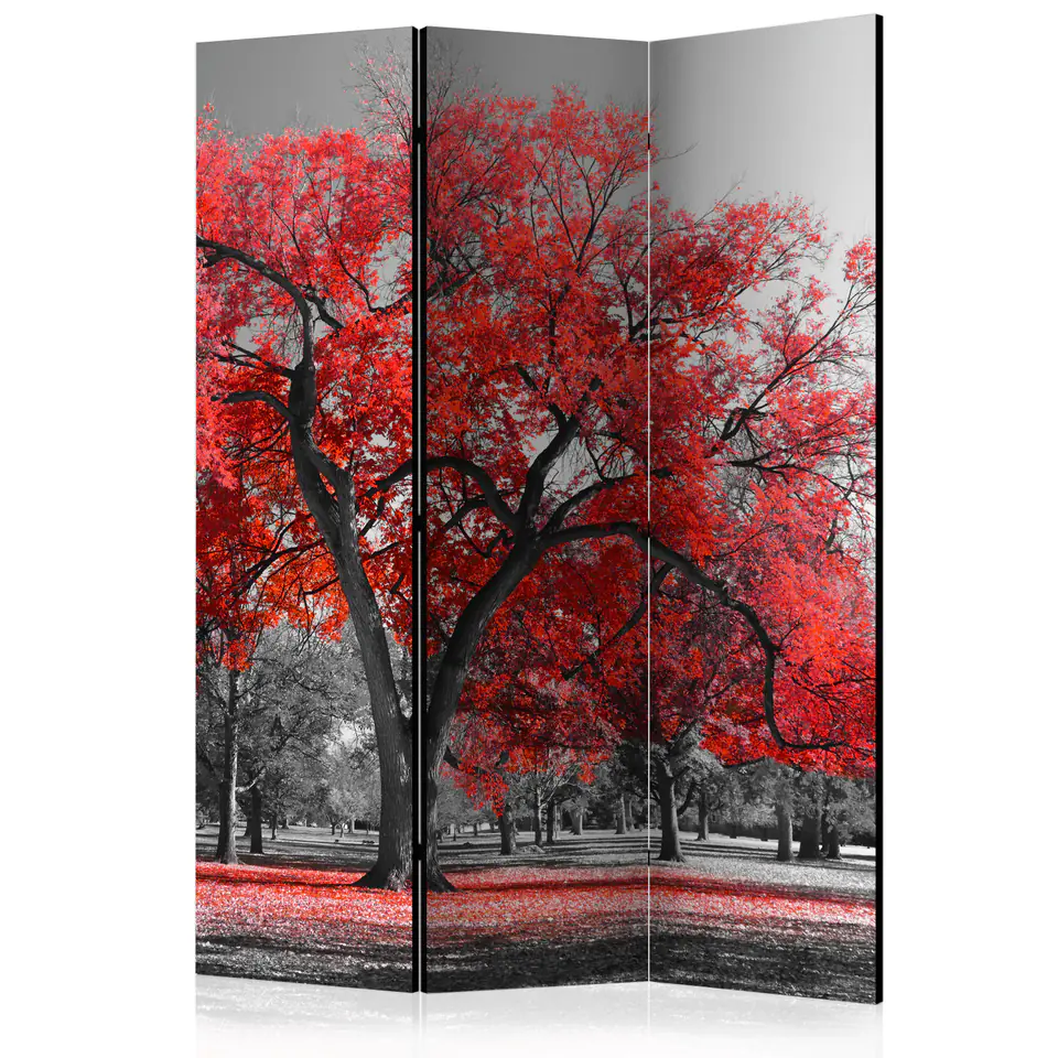 ⁨3-piece screen - Autumn in the park [Room Dividers] (size 135x172)⁩ at Wasserman.eu