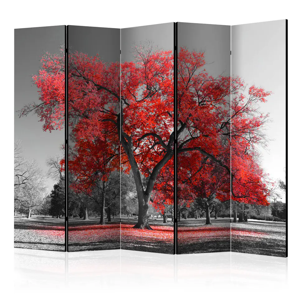 ⁨5-piece screen - Autumn in park II [Room Dividers] (size 225x172)⁩ at Wasserman.eu