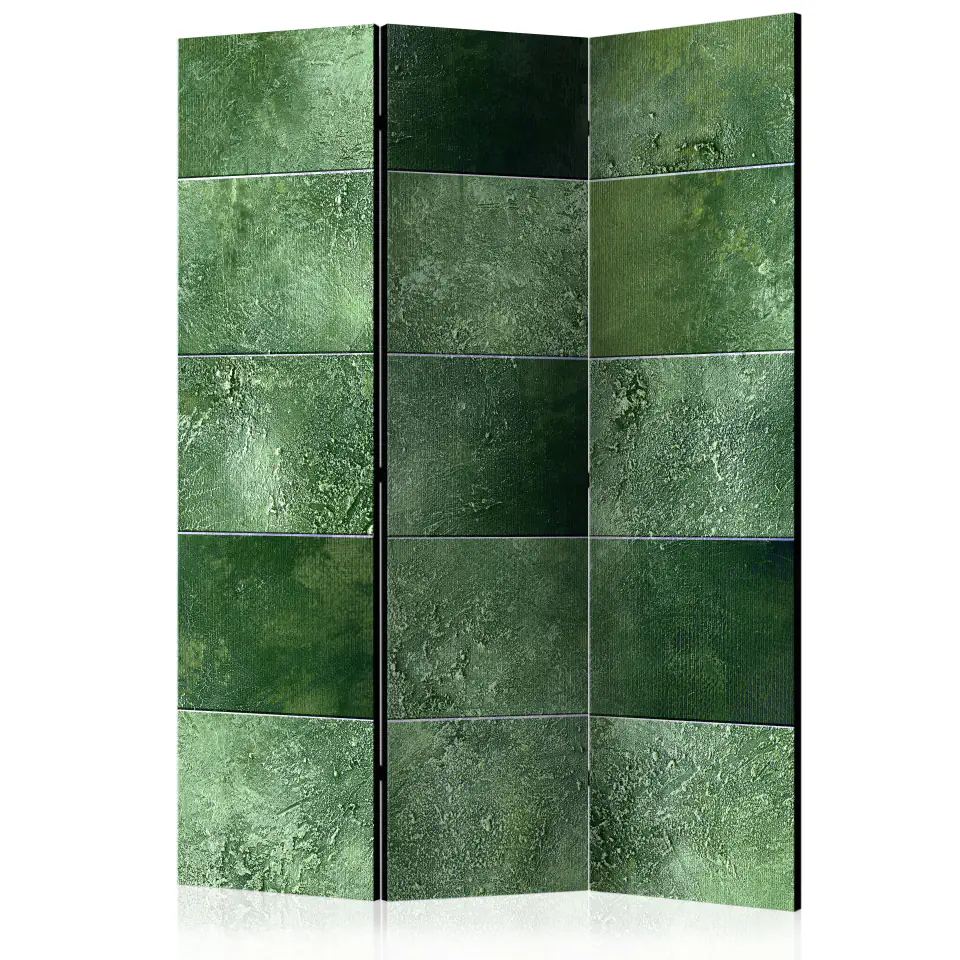 ⁨3-piece screen - Green puzzle [Room Dividers] (size 135x172)⁩ at Wasserman.eu