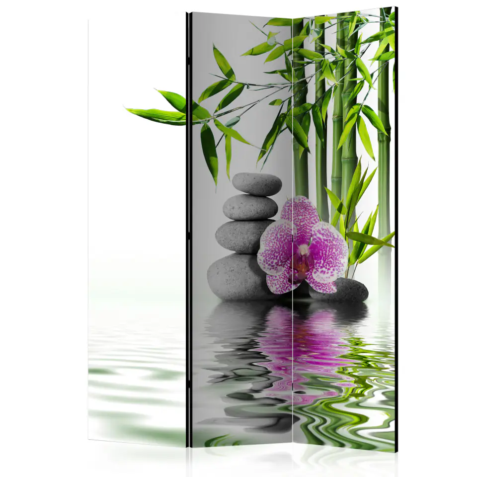 ⁨3-piece screen - Water Garden [Room Dividers] (size 135x172)⁩ at Wasserman.eu