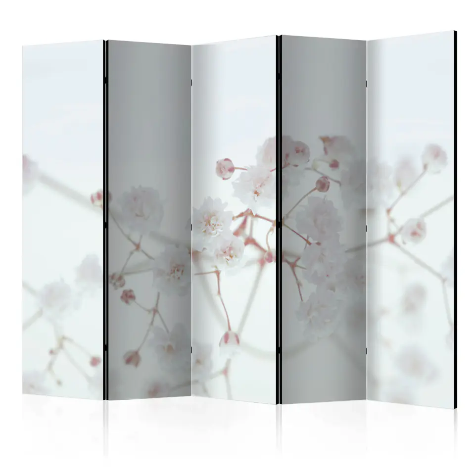 ⁨Parawan - Białe kwiaty II [Room Dividers] (rozmiar 225x172, wykończenie Dwustronny)⁩ w sklepie Wasserman.eu