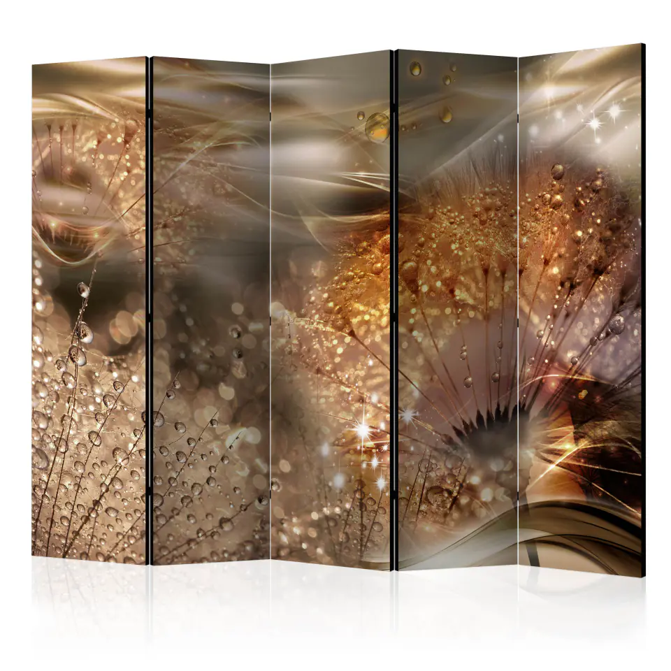 ⁨5-piece screen - World of dandelions II [Room Dividers] (size 225x172)⁩ at Wasserman.eu