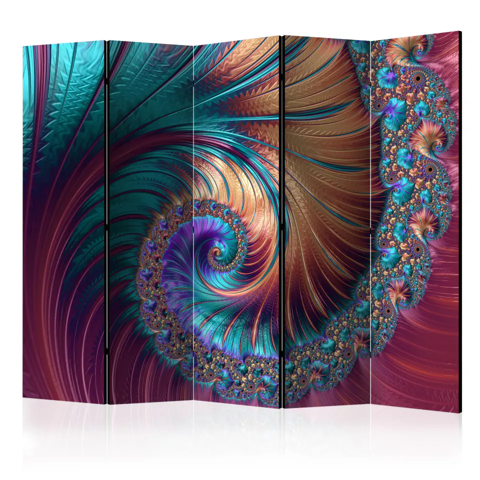 ⁨5-piece screen - Peacock tail II [Room Dividers] (size 225x172)⁩ at Wasserman.eu