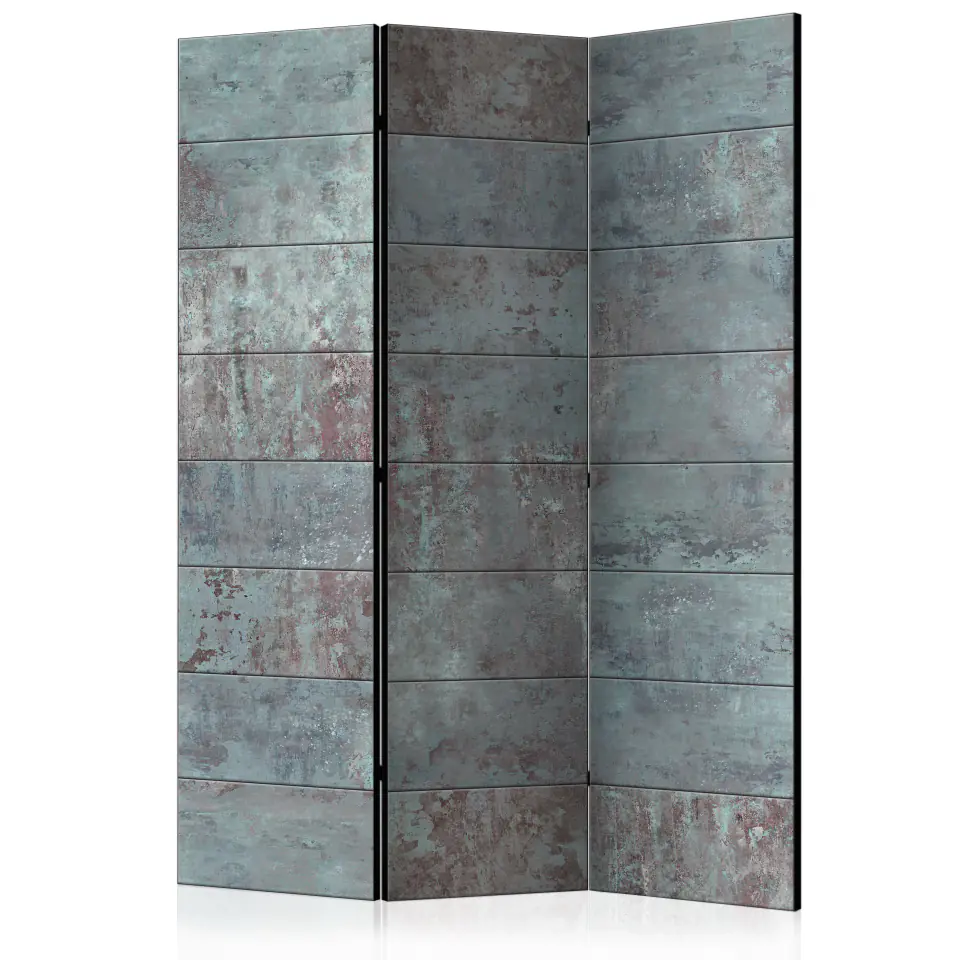 ⁨3-piece screen - Turquoise concrete [Room Dividers] (size 135x172)⁩ at Wasserman.eu