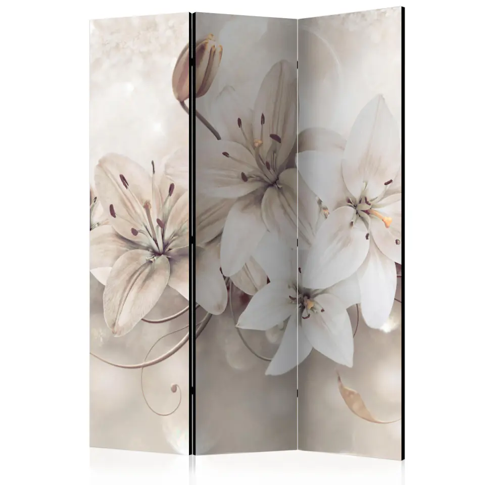 ⁨3-piece screen - Diamond lilies [Room Dividers] (size 135x172)⁩ at Wasserman.eu