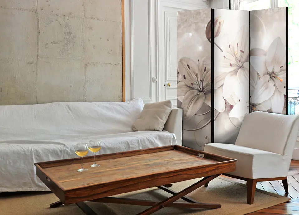 ⁨Parawan - Diamentowe lilie (rozmiar 135x172, wykończenie Dwustronny)⁩ w sklepie Wasserman.eu