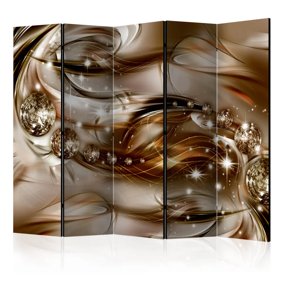 ⁨5-piece screen - Chocolate Tide II [Room Dividers] (size 225x172)⁩ at Wasserman.eu