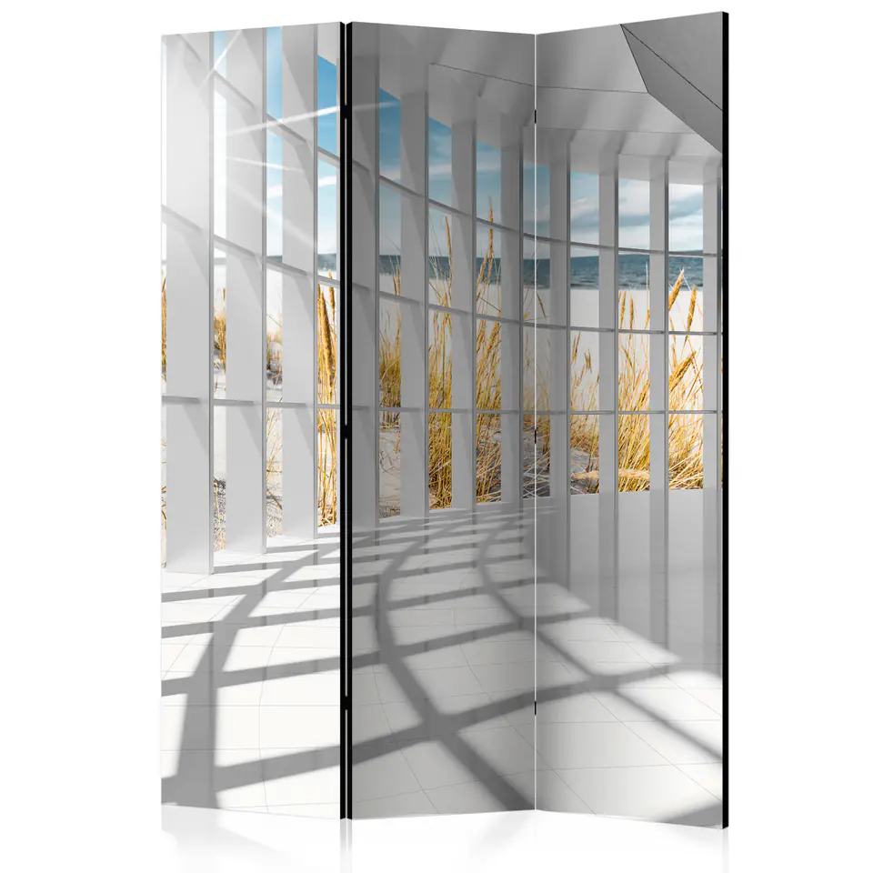 ⁨3-piece screen - Seaside bastion [Room Dividers] (size 135x172)⁩ at Wasserman.eu