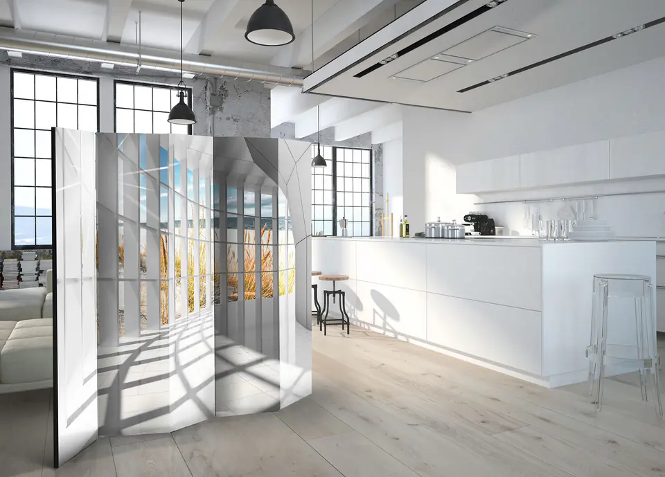 ⁨Parawan - Nadmorski bastion II (rozmiar 225x172, wykończenie Akustyczny)⁩ w sklepie Wasserman.eu