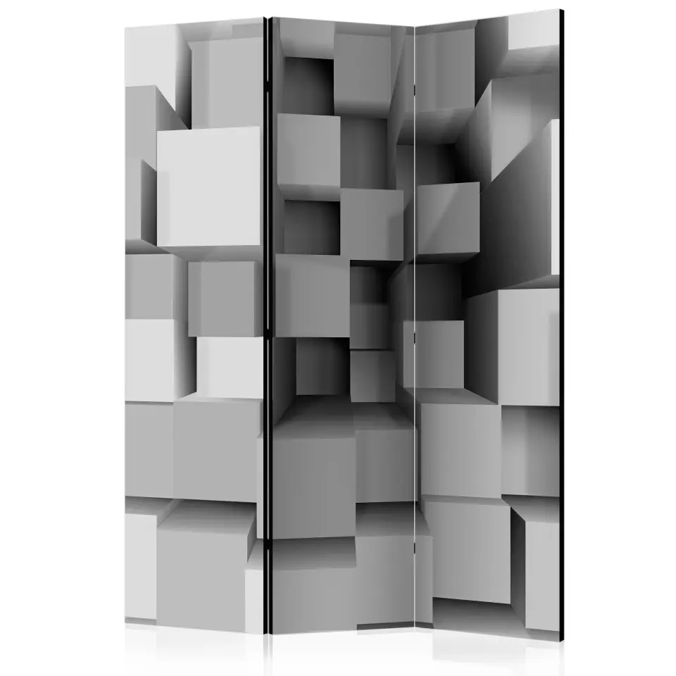 ⁨Screen 3-piece - Geometric puzzle [Room Dividers] (size 135x172)⁩ at Wasserman.eu