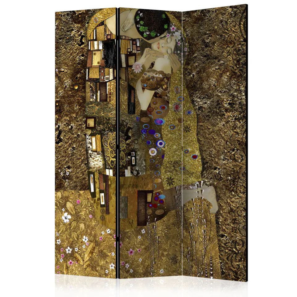 ⁨3-piece screen - Golden kiss [Room Dividers] (size 135x172)⁩ at Wasserman.eu