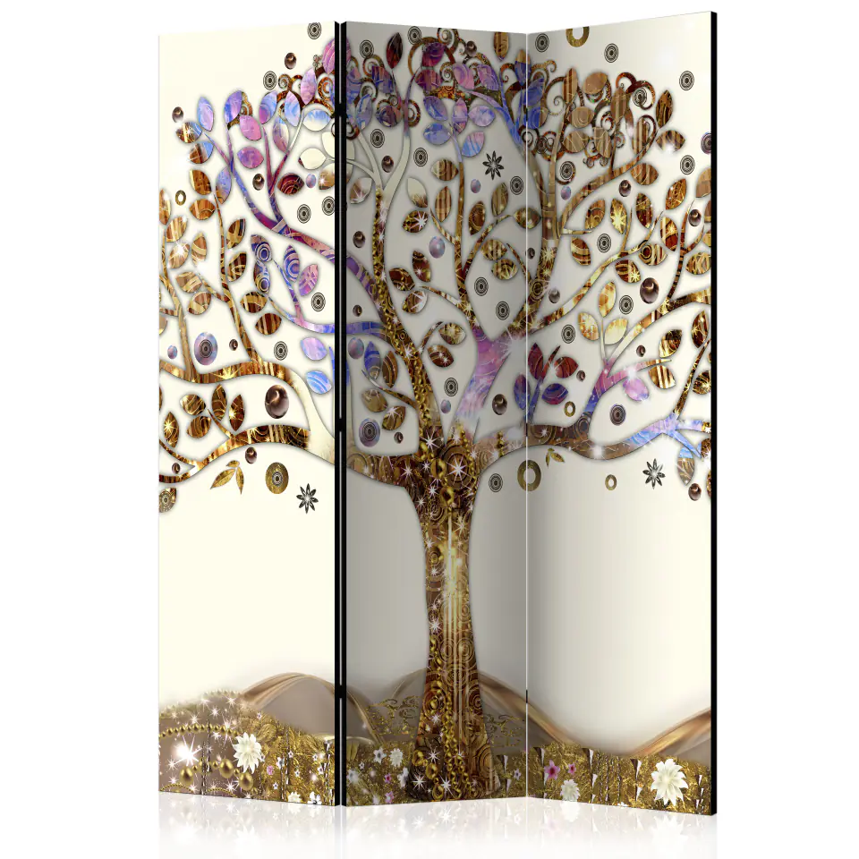 ⁨3-piece screen - Golden tree [Room Dividers] (size 135x172)⁩ at Wasserman.eu