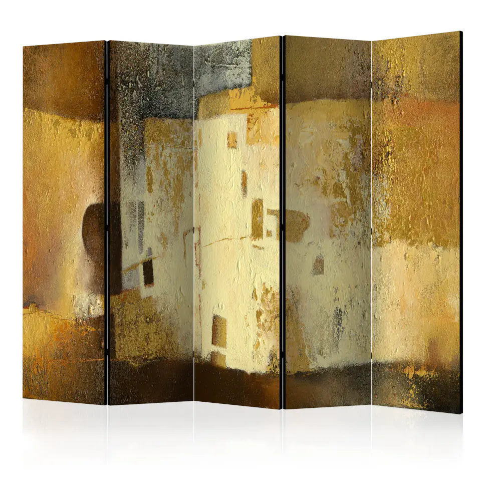 ⁨5-piece screen - Golden Peculiarity II [Room Dividers] (size 225x172)⁩ at Wasserman.eu