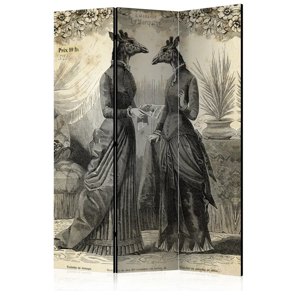 ⁨3-piece screen - Conversation [Room Dividers] (size 135x172)⁩ at Wasserman.eu