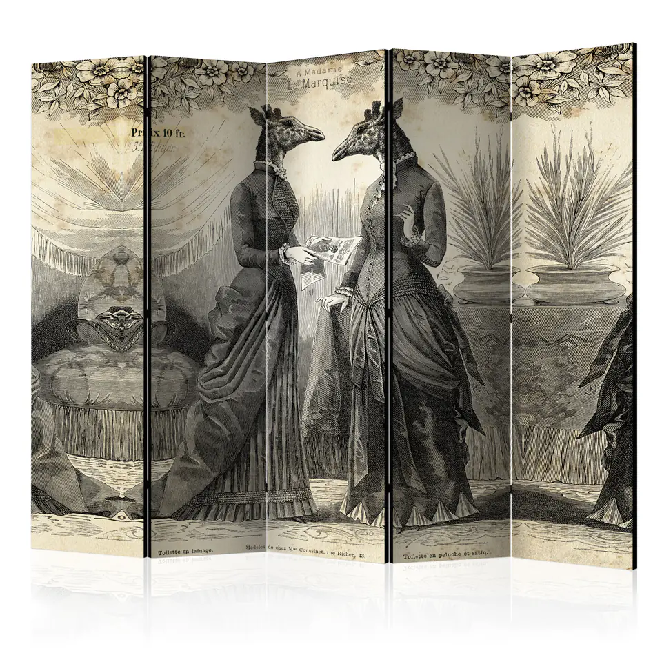 ⁨5-piece screen - Conversation [Room Dividers] (size 225x172)⁩ at Wasserman.eu