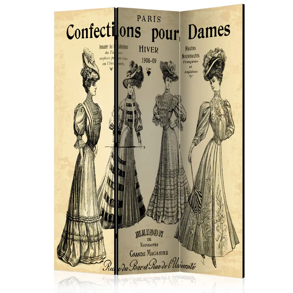 ⁨Parawan - Confections pour Dames  [Room Dividers] (rozmiar 135x172, wykończenie Dwustronny)⁩ w sklepie Wasserman.eu