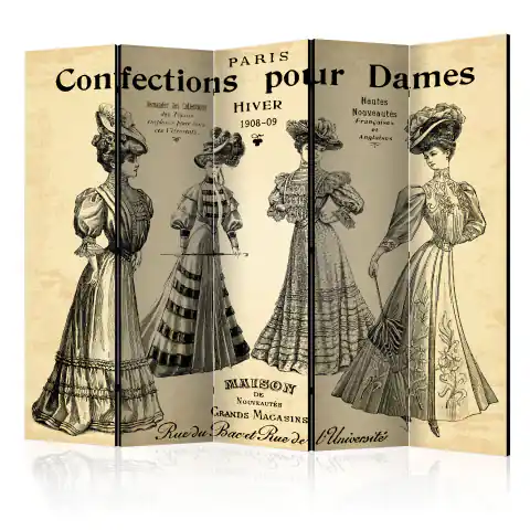 ⁨5-piece screen - Confections pour Dames II [Room Dividers] (size 225x172)⁩ at Wasserman.eu