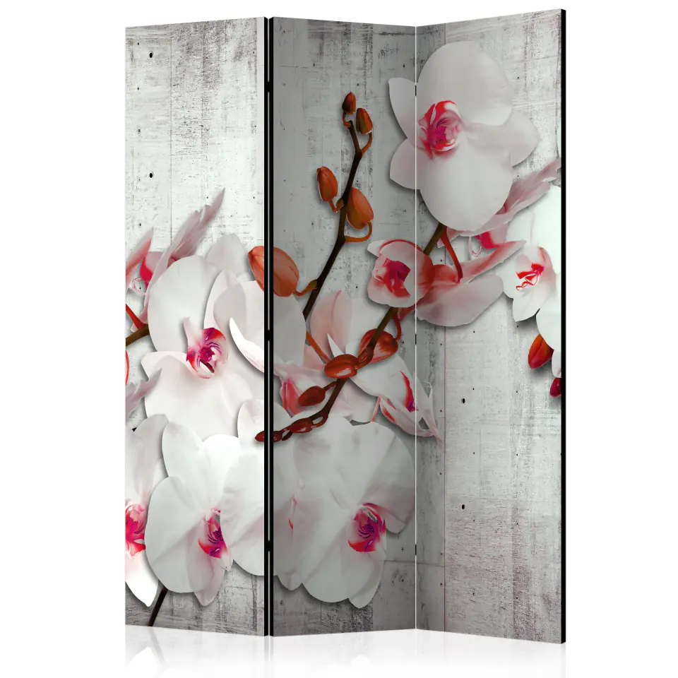 ⁨3-piece screen - Concrete orchid [Room Dividers] (size 135x172)⁩ at Wasserman.eu